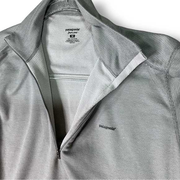 Patagonia Capilene Mens Shirt Sz M 1/2 Zip Long Sleeve Lightweight Active Travel - Picture 10 of 11